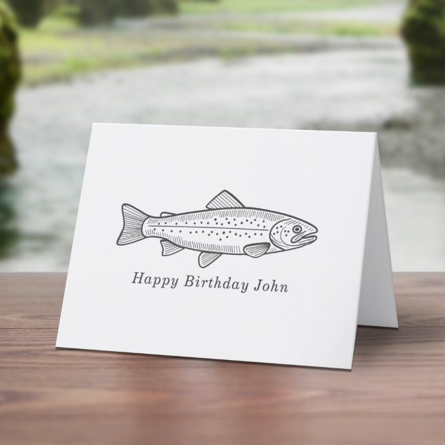 Agradecimiento Tarjeta de cumpleaños de trucha (Trout Birthday Card)