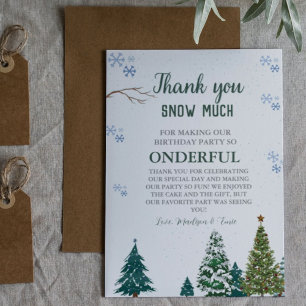 Agradecimiento Tarjeta de cumpleaños de Winter Online Snowflake