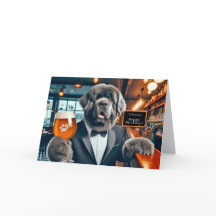 Tarjeta de cumpleaños del hombre de Newfie