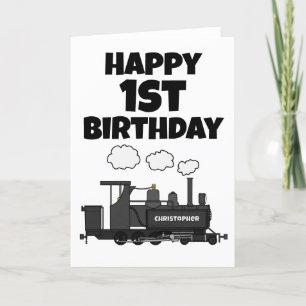 Agradecimiento Tarjeta de cumpleaños del Personalizado de trenes