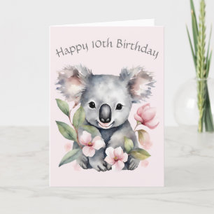 Agradecimiento Tarjeta de cumpleaños del personalizado Koala Bear