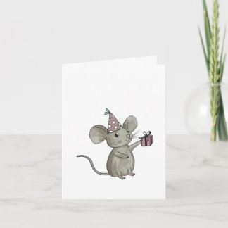 Agradecimiento tarjeta de cumpleaños del ratón lil