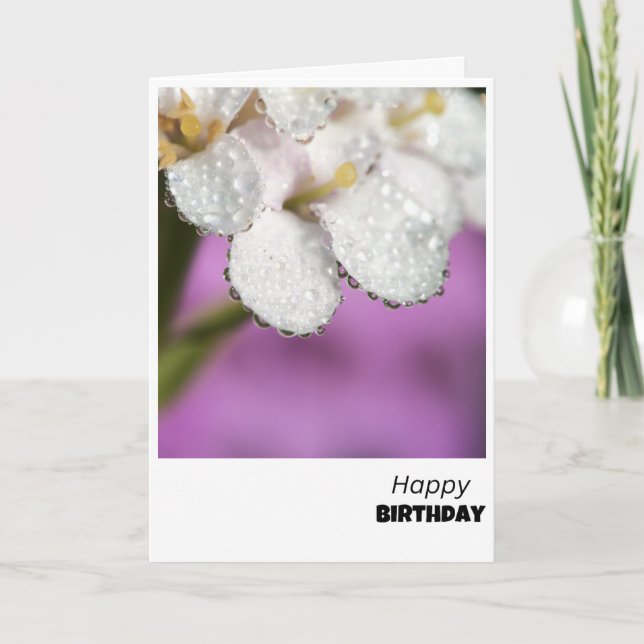Agradecimiento Tarjeta de cumpleaños Dewdrop Delight (Anverso)