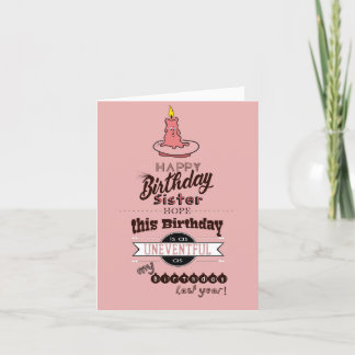 Agradecimiento Tarjeta de cumpleaños divertida y sarcástica - SIS