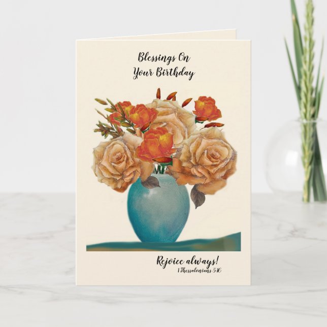 Agradecimiento Tarjeta de cumpleaños espiritual (Anverso)