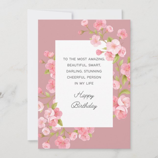 Agradecimiento Tarjeta de cumpleaños feliz  (Anverso)