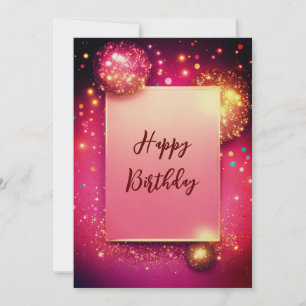 Agradecimiento Tarjeta de cumpleaños feliz brillante y alegre.
