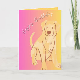 Agradecimiento Tarjeta de cumpleaños feliz con gráfico de perro, 