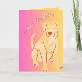 Agradecimiento Tarjeta de cumpleaños feliz con gráfico de perro,