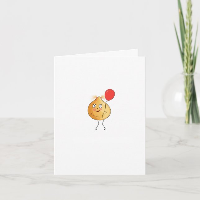 Agradecimiento Tarjeta de cumpleaños. Feliz cumpleaños Chick, gar (Anverso)