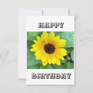 Agradecimiento Tarjeta de cumpleaños feliz de girasol