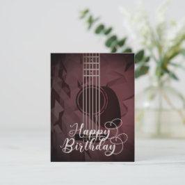 Agradecimiento Tarjeta de cumpleaños feliz de guitarra acústica