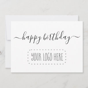Agradecimiento Tarjeta de cumpleaños feliz para clientes de negoc