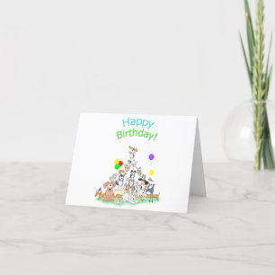 Agradecimiento Tarjeta de cumpleaños feliz para perros