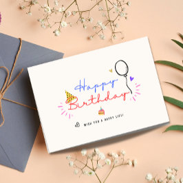 Agradecimiento Tarjeta de cumpleaños feliz, tarjeta de cumpleaños