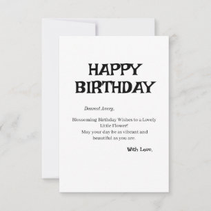 Agradecimiento Tarjeta de cumpleaños floral elegante con Yo perso