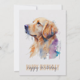 Agradecimiento Tarjeta de cumpleaños Golden Retriever