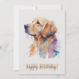 Agradecimiento Tarjeta de cumpleaños Golden Retriever