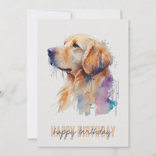 Agradecimiento Tarjeta de cumpleaños Golden Retriever