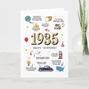 Agradecimiento Tarjeta de cumpleaños imprimible de 1935