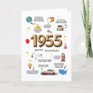 Agradecimiento Tarjeta de cumpleaños imprimible de 1955