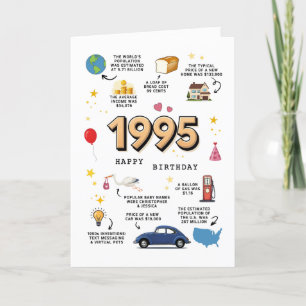 Agradecimiento Tarjeta de cumpleaños imprimible de 1995