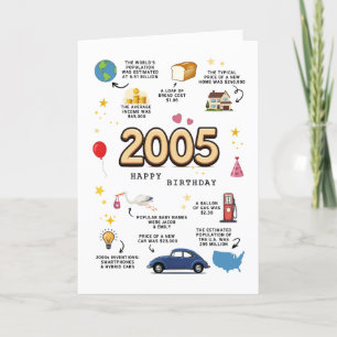 Agradecimiento Tarjeta de cumpleaños imprimible de 2005