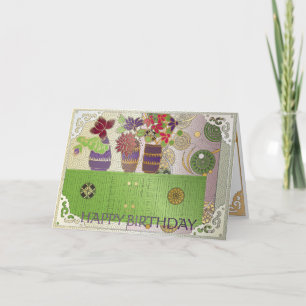 Agradecimiento Tarjeta de cumpleaños Mah Jongg Green Table