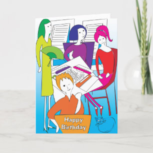 Agradecimiento Tarjeta de cumpleaños Mah Jongg Yes