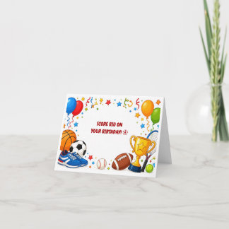 Agradecimiento Tarjeta de cumpleaños multideporte