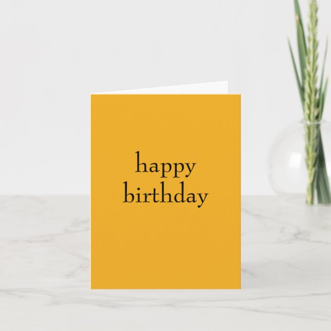 Agradecimiento Tarjeta de cumpleaños naranja (Anverso)