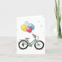 Tarjeta de cumpleaños para bicicletas Vintage de c