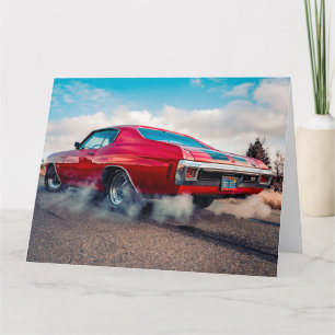 Agradecimiento Tarjeta de cumpleaños para coches VINTAGE DEPORTIV
