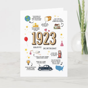 Agradecimiento Tarjeta De Cumpleaños Para El Abuelo De 1923