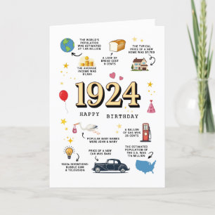 Agradecimiento Tarjeta De Cumpleaños Para El Abuelo De 1924