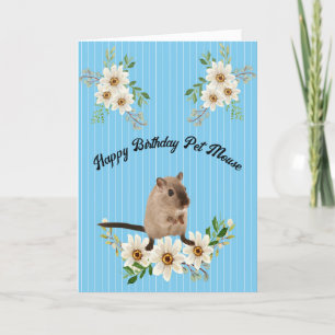 Agradecimiento Tarjeta de cumpleaños para el ratón Mascota