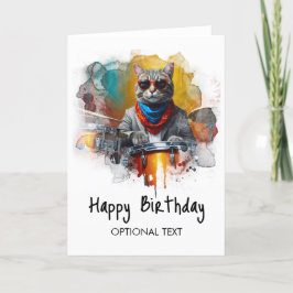 Agradecimiento *~* Tarjeta de cumpleaños para gatos de Guay de ca
