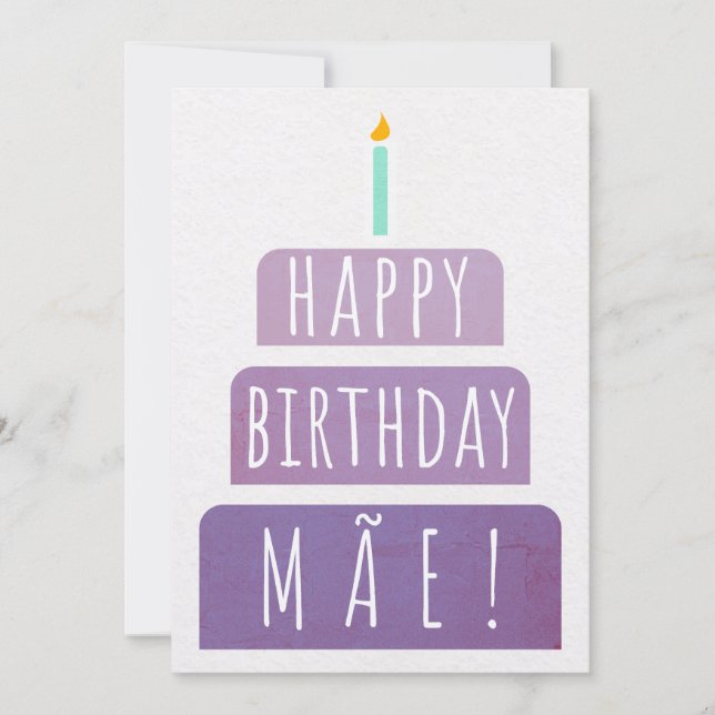 Agradecimiento Tarjeta de cumpleaños para Mae (Anverso)