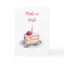 Tarjeta de cumpleaños para pasteles acuáticos