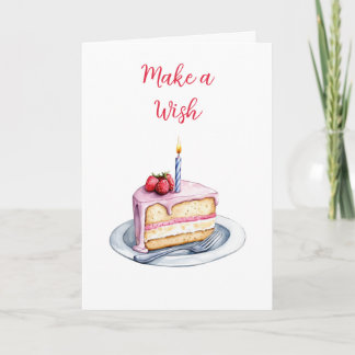 Agradecimiento Tarjeta de cumpleaños para pasteles acuáticos