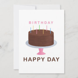 Agradecimiento Tarjeta de cumpleaños para pasteles de chocolate
