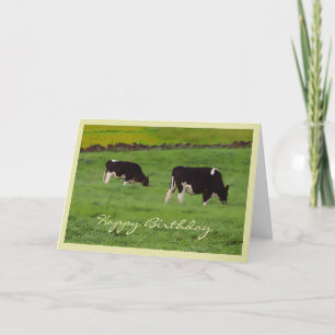 Agradecimiento Tarjeta de cumpleaños para vacas de afeitar