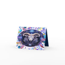 Tarjeta de cumpleaños para Zodíaco Aries 3/21 a 4/