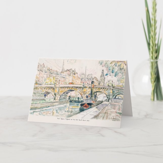 Agradecimiento Tarjeta de cumpleaños Paris Pont-Neuf (Anverso)