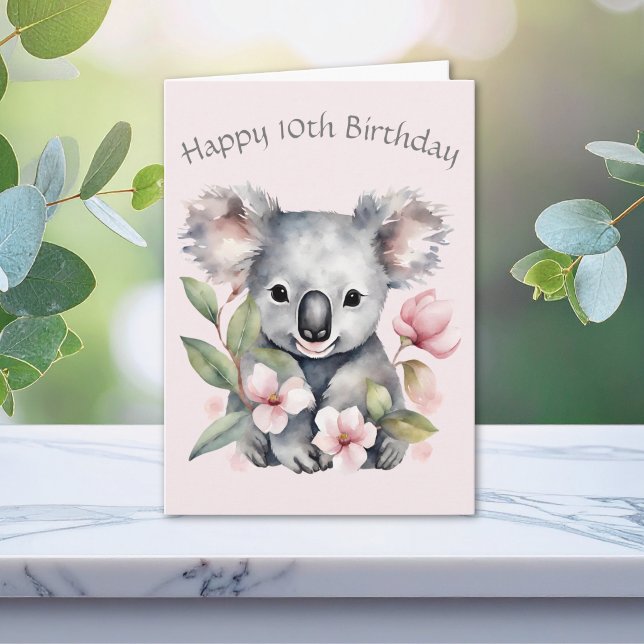 Agradecimiento Tarjeta de cumpleaños personalizada de koala (Subido por el creador)