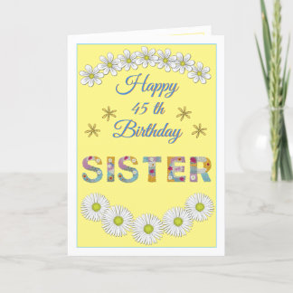 Agradecimiento Tarjeta de cumpleaños personalizada de la hermana