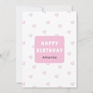 Agradecimiento Tarjeta de cumpleaños personalizada para el corazó
