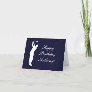 Agradecimiento Tarjeta de cumpleaños personalizada para golfista