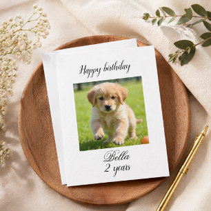 Agradecimiento Tarjeta de cumpleaños personalizada para mascotas