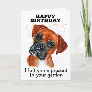 Agradecimiento Tarjeta de cumpleaños personalizado de su Boxer